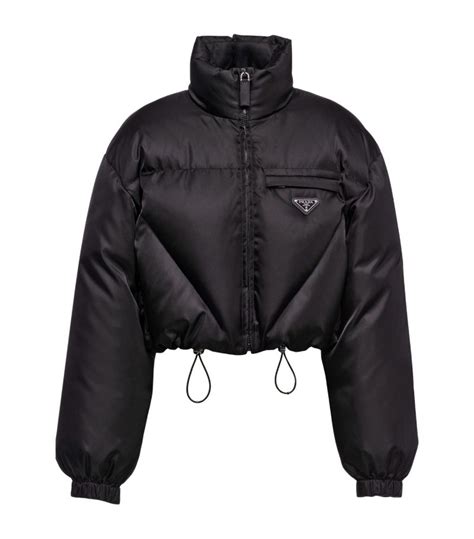 prada womens puffer jackets|black prada puffer jacket cropped.